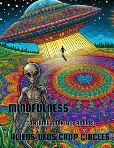 Aliens Ufos Crop Circles coloring book for adults