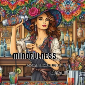 Cocktails coloring book for adults mandala style coloring book