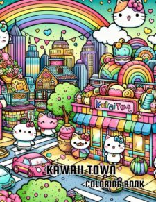 Kawaii Town Cute Coloring Book