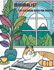 Minimalist Cats Coloring Book