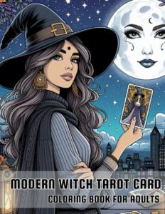Modern Witch Tarot Card Coloring Book