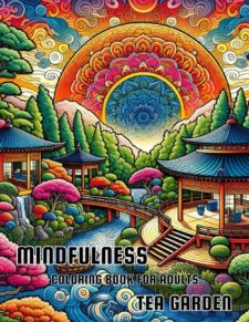 Japanese Tea Garden Mandala Coloring Book for Adults