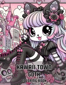 Kawaii Town Goth Coloring Book