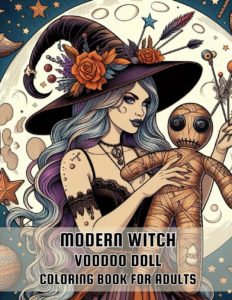 Modern Witch Voodoo Doll Coloring Book for Adults & Teens