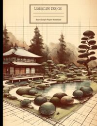 Landscape Design Blank Graph Paper Notebook: Vintage Aesthetic Quad Ruled Sketchbook for Landscaping