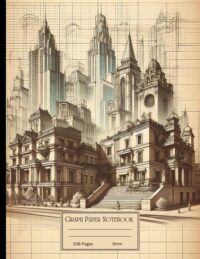 Graph Paper Composition Notebook 5 mm: Vintage Aesthetic Architect Themed Quad Ruled for School, College, Office, Work