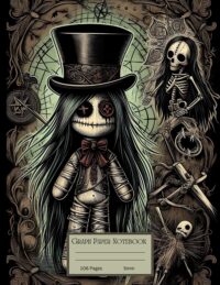 Goth Voodoo Doll Graph Paper Composition Notebook 5 mm