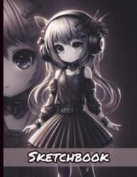 Kawaii Emo Anime Girl Sketchbook for Drawing